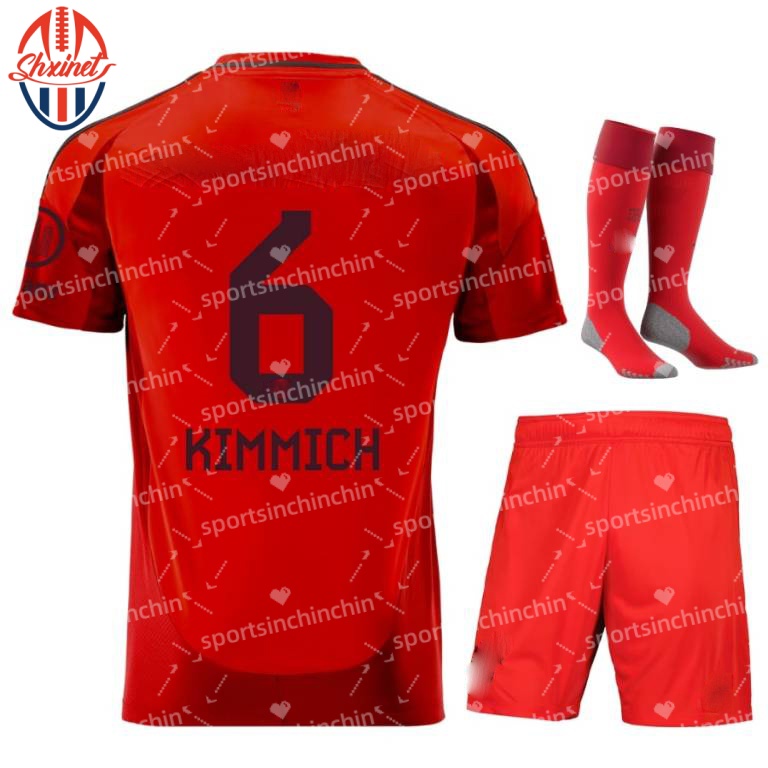 Season 2526 No. 9 Kane Home and Away No. 6 Kimmich No. 10 Kimmich No. 8 Gretzka No. 19 Davis Kids' Kits Training Sports Casual Match Short Sleeve