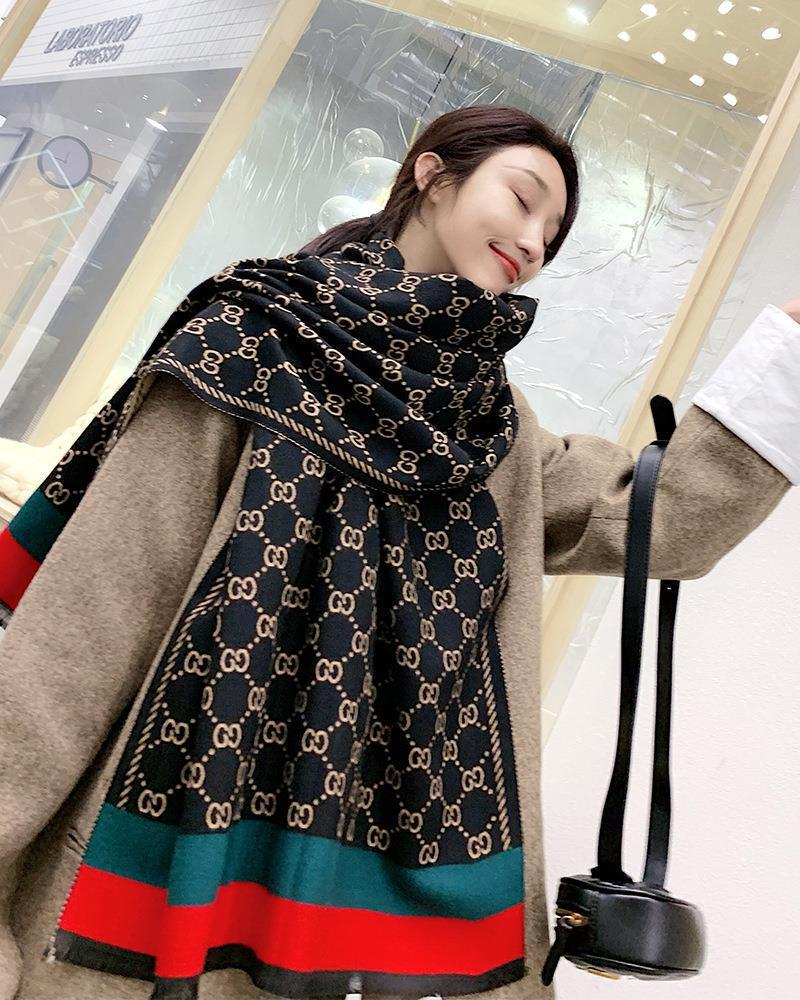 Designer Free shipping Popular scarf winter cashmere blend large shawl warm letter cashmere scarf cold and comfortable neck