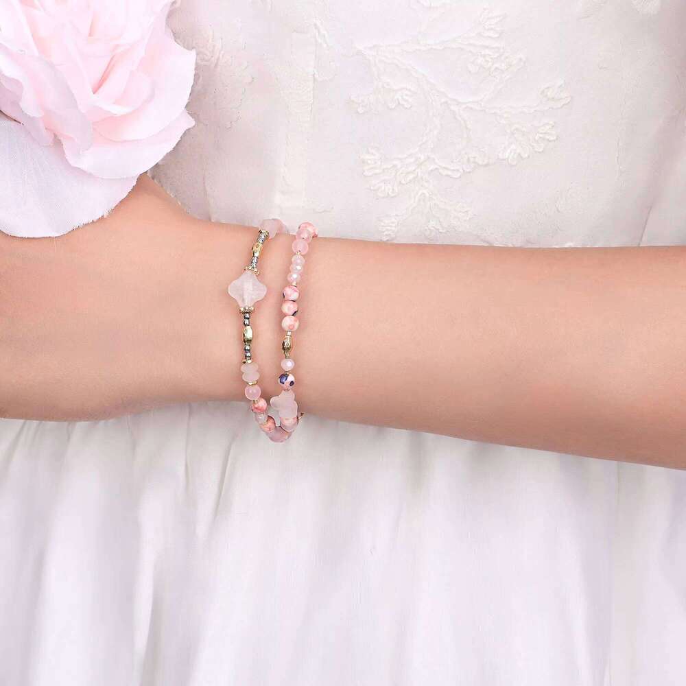 High-end Four-leaf Clover Beaded Pendant Chain Bohemian Style Friendship Phone Accessories