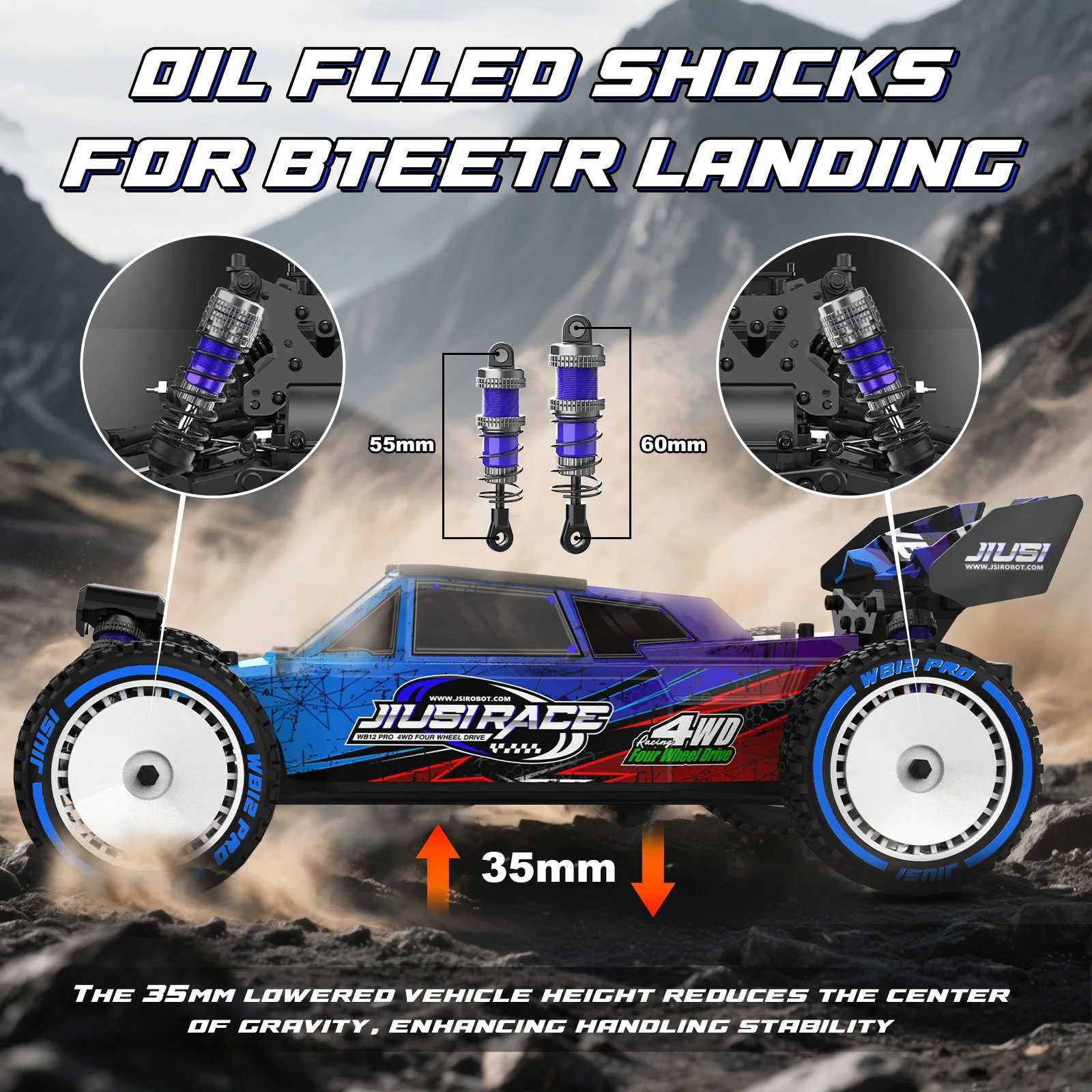 WB12 PRO 1/12 JIUSI Racing Car 80KM/H Brushless Remote Control Car High Speed Competitive Off-road 4WD RC Car Toys As Gift Z250707