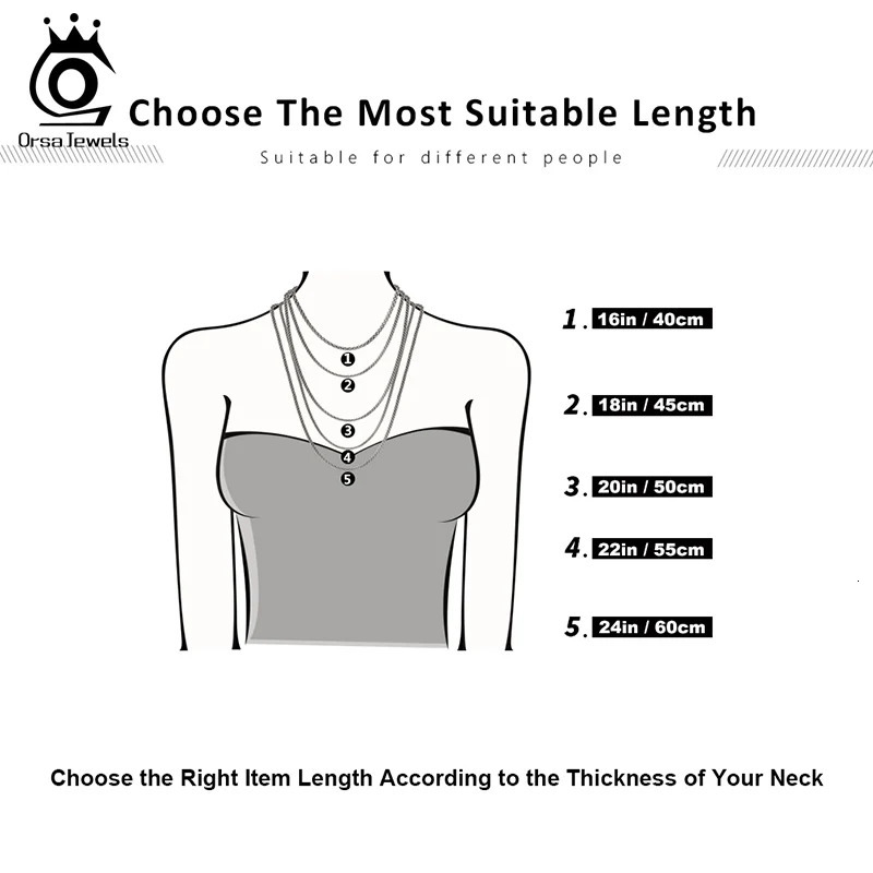 ORSA JEWELS Italian 925 Sterling Silver Box Chain Necklace Rose Gold/Gold Plated Silver Necklaces Neck Chains for Pendant SC07-G 250702