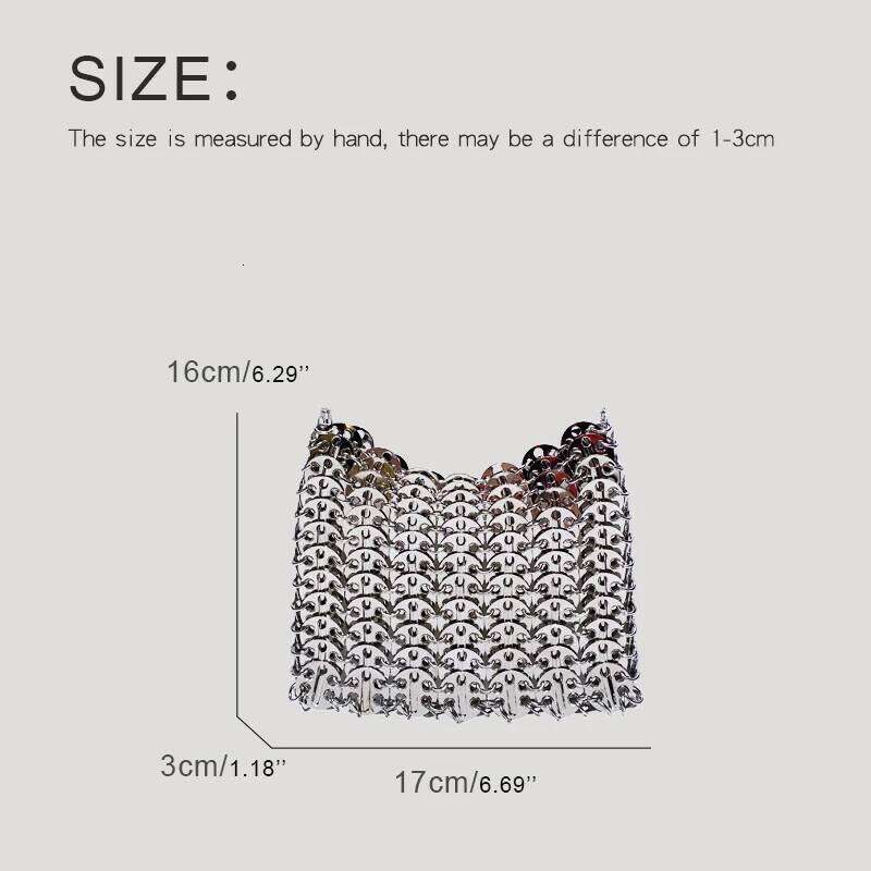 Women's Bags Designer Metallic Ladies Evening Bags Fo Women Designe Handbags Puses New In Sequined Woven Hollow Out Mini Stap
