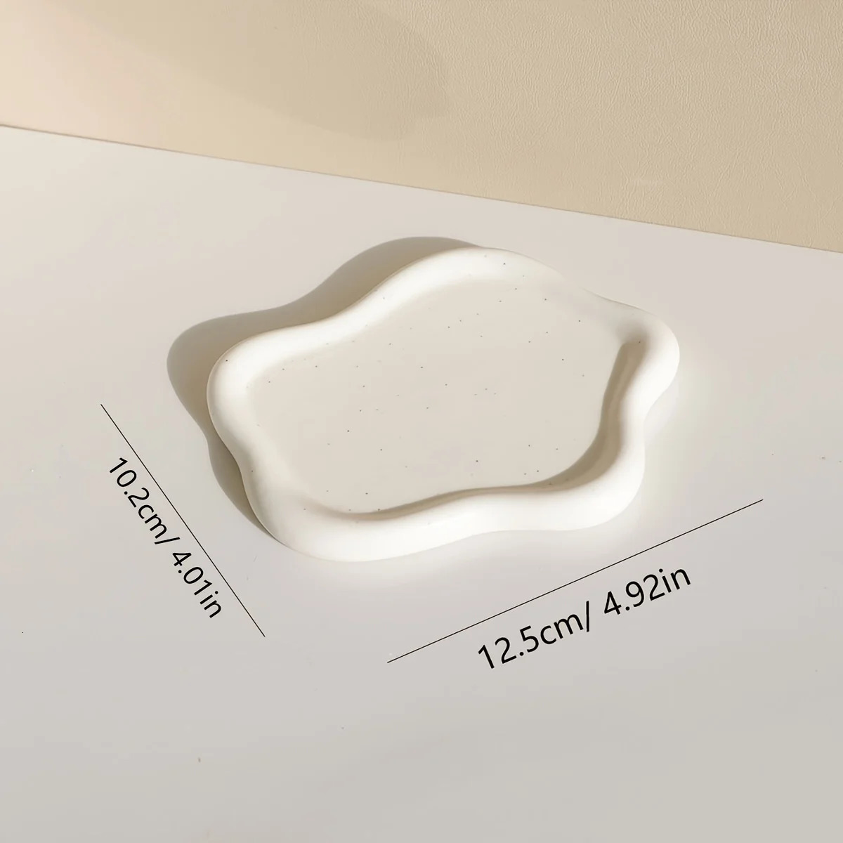 1pv Ceramic Jewelry Tray Cloud Shape Trinket Dish Vanity Organizer Tray For Jewelry Ring Trinket Dish Key Tray Jewelry Holder 250702