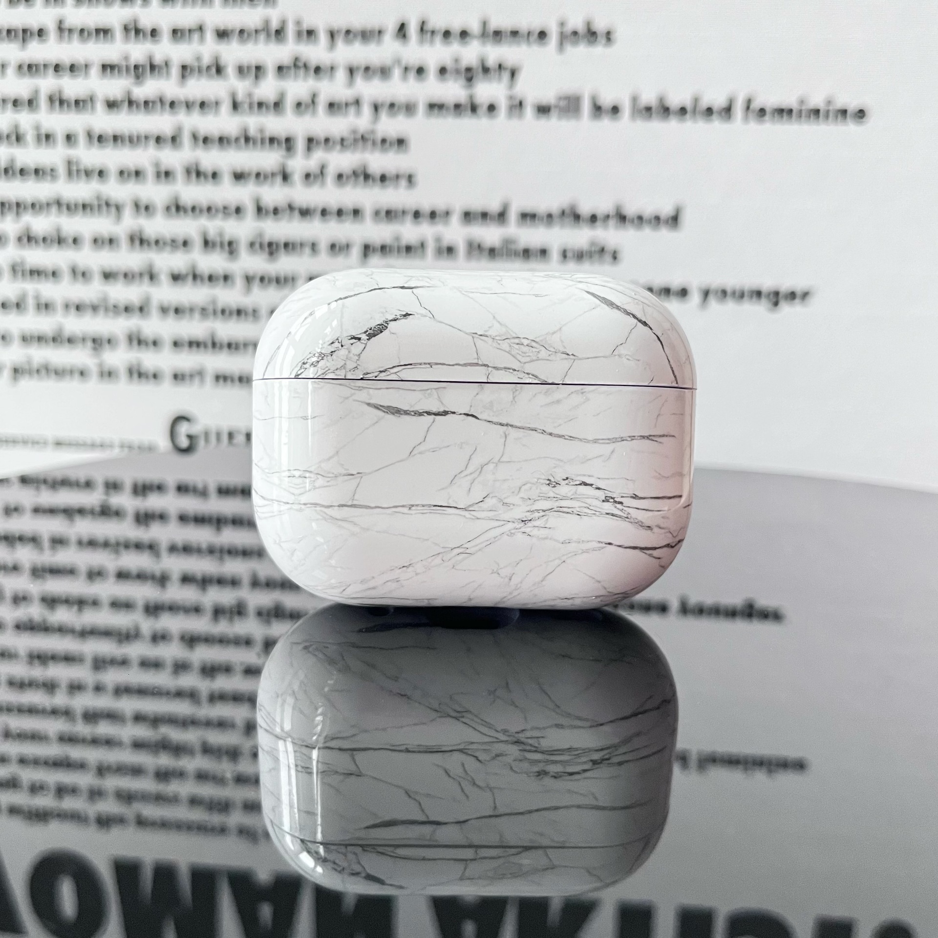 Marble water sticker compatible trend with Apple trend s new generation headphone case protective cover designer bag handbag