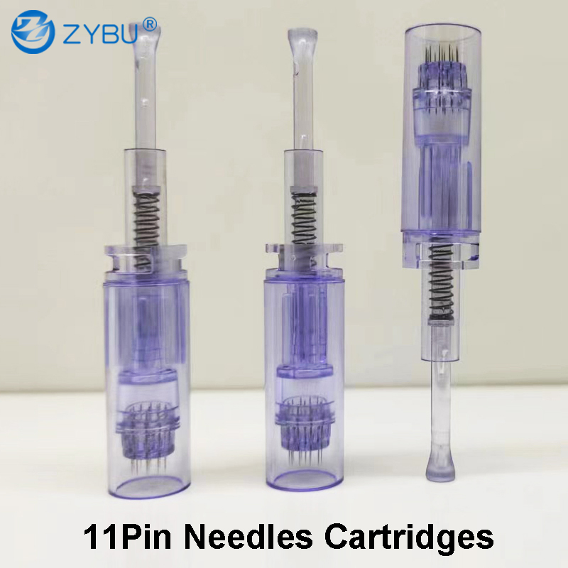 50Pcs 11 Pins MTS Needles Cartridges 11Pins Derma Pen Replacement Tips 11Pin Dermapen Meso Therapy Head Specially type Micro Needling 11 Pin