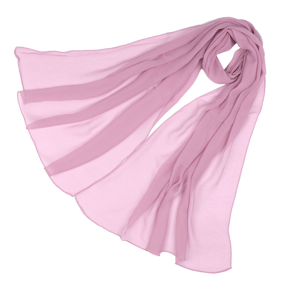 K1281 Spring and summer style solid color scarf drape soft georgette long chiffon scarf female body performance scarf
