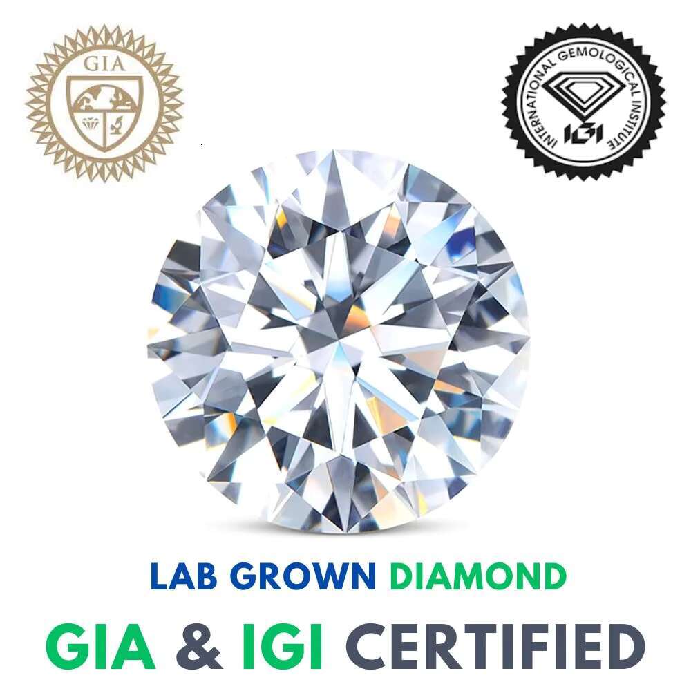 Wholesale Lab Grown Diamond IGI 0.01-2 Carat White Real Loose HPHT Diamond Synthetic Cvd Diamond