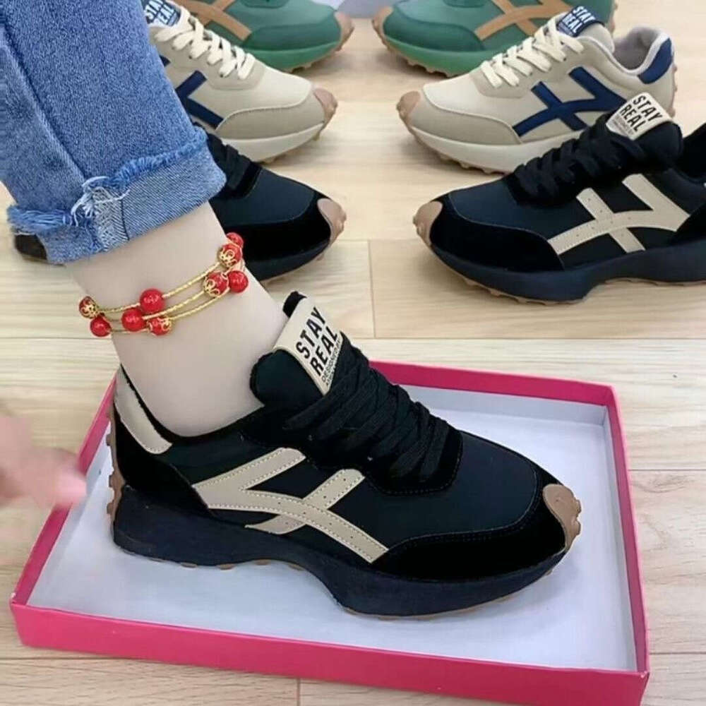 Forrest Gump Sneakers 2024 Spring Autumn New Casual Thick Sole Small Waist Waffle Dad Shoes Women Ins Trend