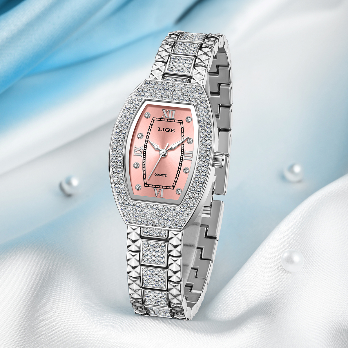 2025 Fashion Ladies Latest Waterproof Casual Clock Quartz Diamond Watch