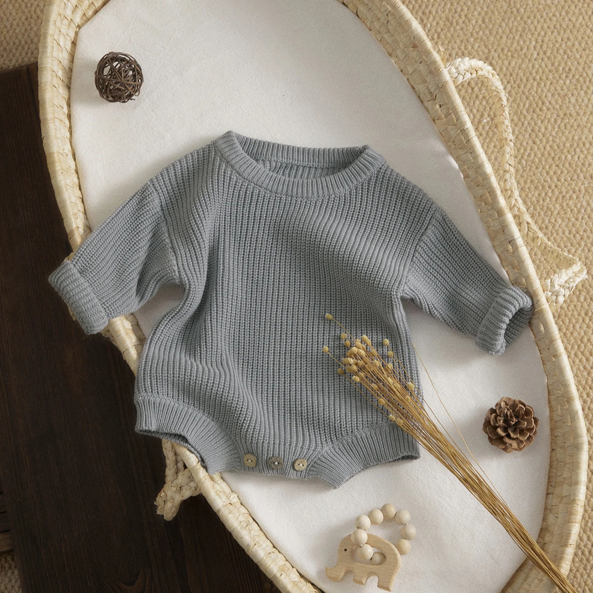 Ma Baby 0-24M born Infant Baby Girl Boy Romper Knit Jumpsuit Solid Color Warm Fall Winter Clothing Sweater 250707