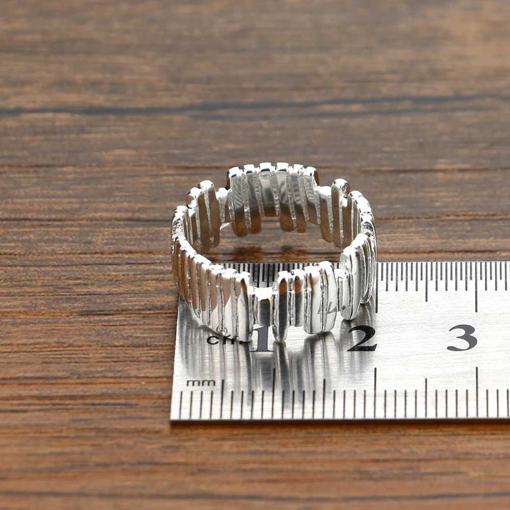 100% New Personality Fashion 925 Sterling Silver Irregular Ring Retro Finger Ring For Men Women Lovers Jewelry Gift XJ250707