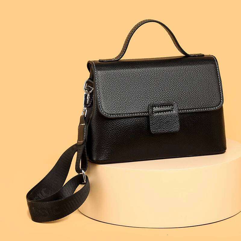 Solid Genuine Ladies Handbag Female Messenger Tote Sac High Quality Cow Leather Shoulder Crossbody Bag For Women