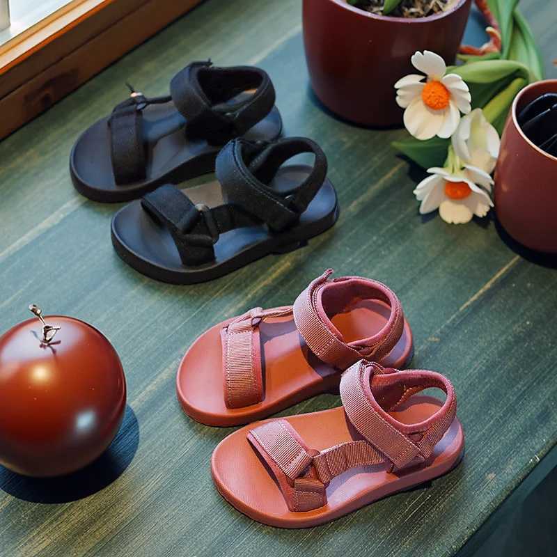 Girls sports sandals boys beach shoes children velcro non-slip soft sole for indoor outdoor summer campus students R250707