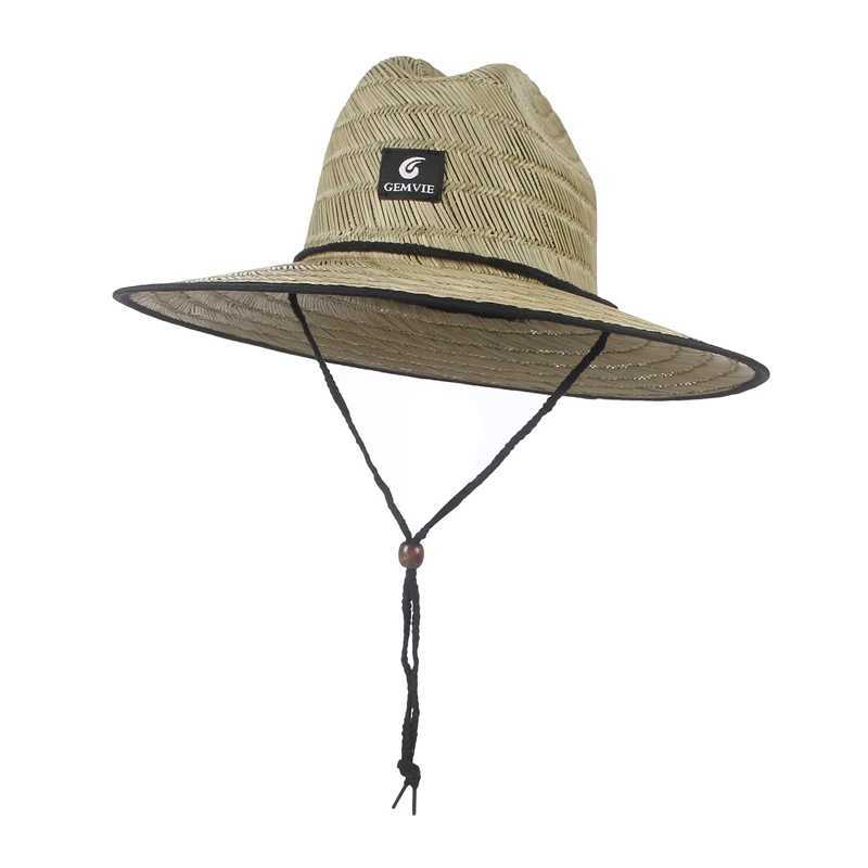 1PC/2PCS New Women Lifeguard Hat Straw Summer Beach Sun Hat Outdoor Bohemia Lady Fashion Fedora Panama Hat Y250707