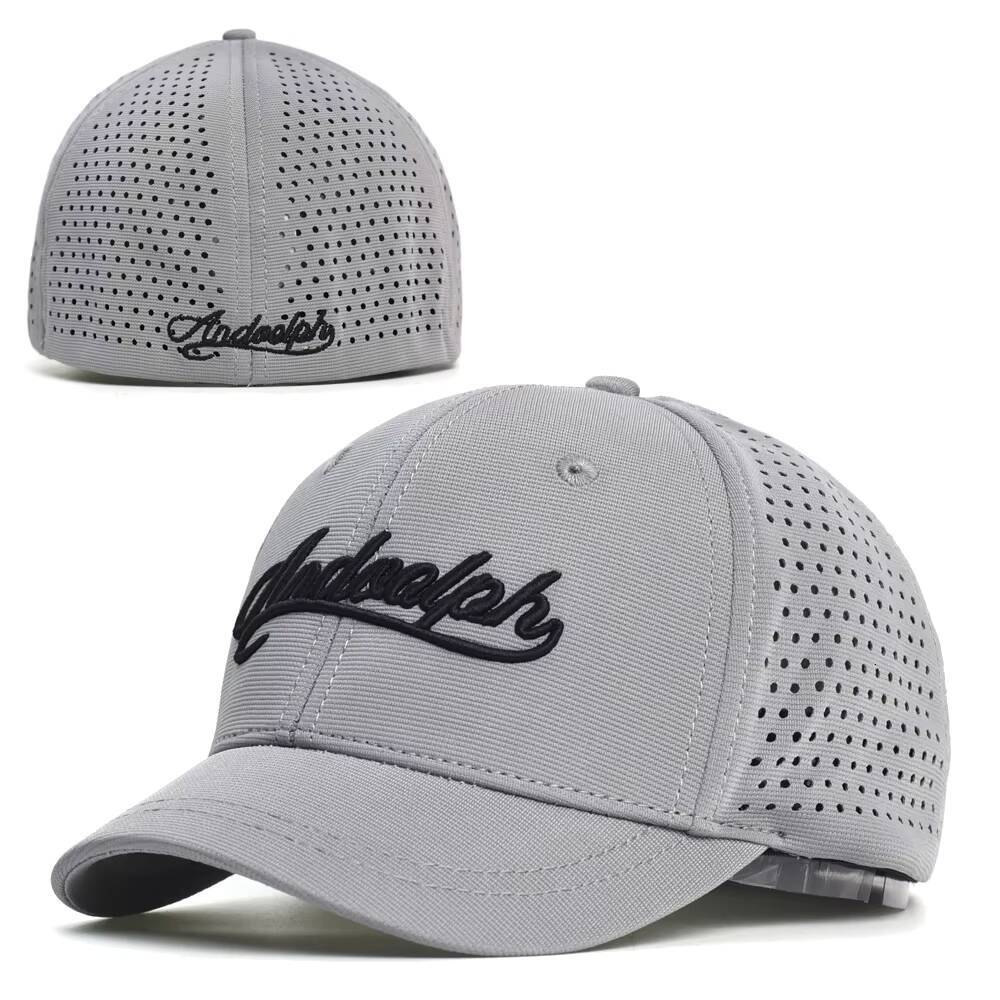 Mesh Short Brim Back Closed Baseball Cap Men Women Breathable Snapback Hats Fitted Dad Hat Adjustable Solid Trucker Style ddmythur