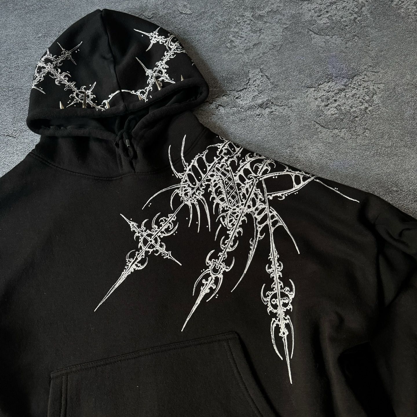 Vintage Zip Up Hoodie Y2K Harajuku Gothic Pattern Patchwork Sweatshirt Men Women Hip Hop Oversize Harajuku Casual Streetwear 240816