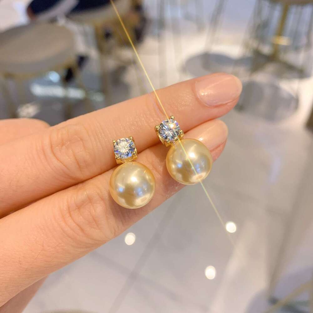 Huayoumei Jewelry Minimalist Style Pearl Necklace Tiktok Live Australian Mother-Of-Pearl Pendant Earrings Adc