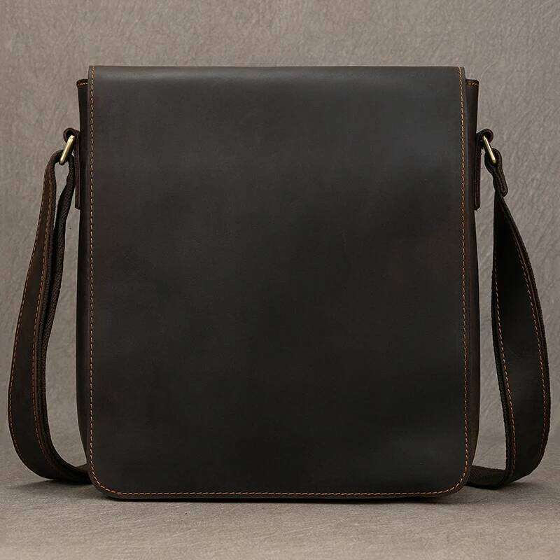 Luxury Designer High Quality Men's Shoulder Bag Genuine Leather Crossbody For Male Messenger Vintage Sling Man Bags 2024