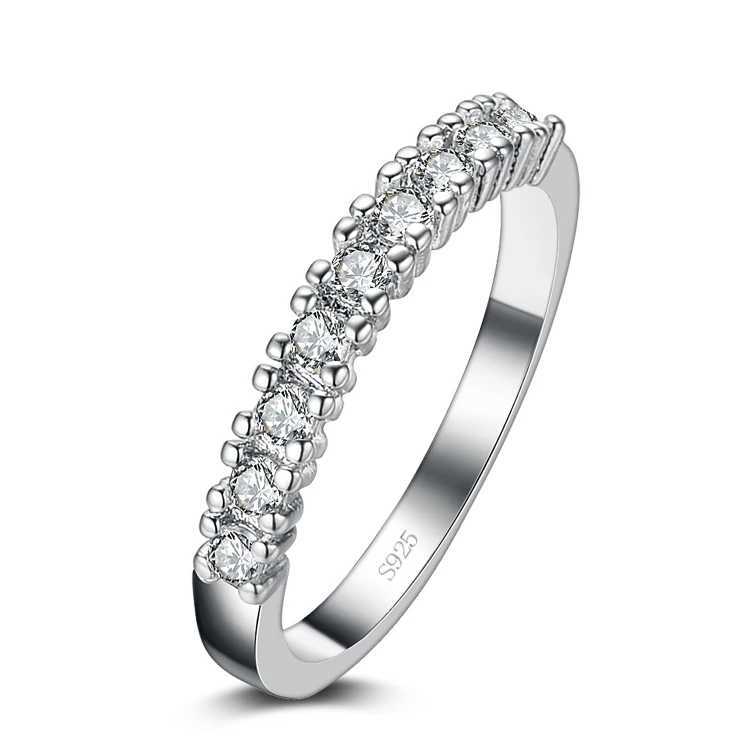 Lose Money Promotion New Arrival Super Shiny Zircon 925 Sterling Silver Finger Rings For Women Jewelry Wedding Gift XJ250707