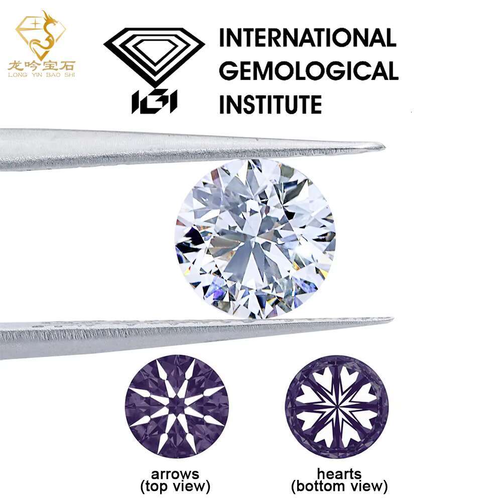 DEF 1.0CT 1.5 CT 2CT 3CT Lab Grown Diamond VS VVS Round Diamond IGI Certificate HPHT CVD Lab Diamond for Wedding Ring