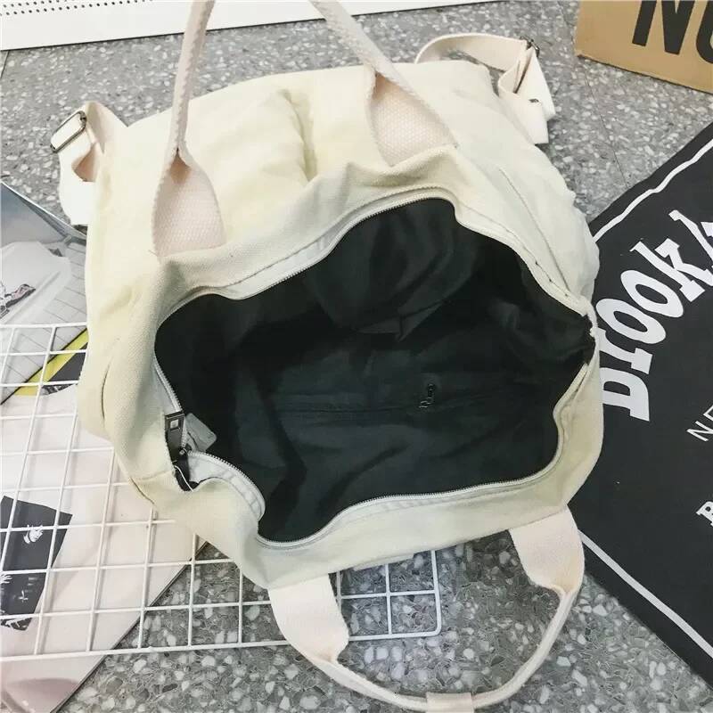 Solid Color Backpack Laptop Canvas Women backpacks High Capacity Female Schoolbag For Teenages Girls Travel Bag Mochila Mujer high-quality
