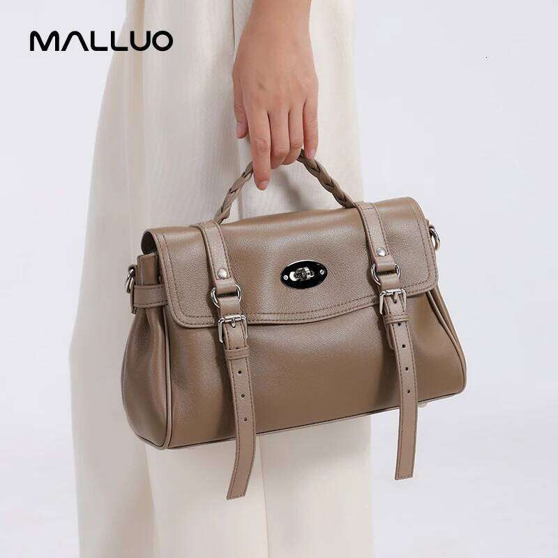 Women's Cowhide Genuine Leather Shoulder Bags Ladies Soft Fashion Design Bag Female Tote Handbag High Quality New