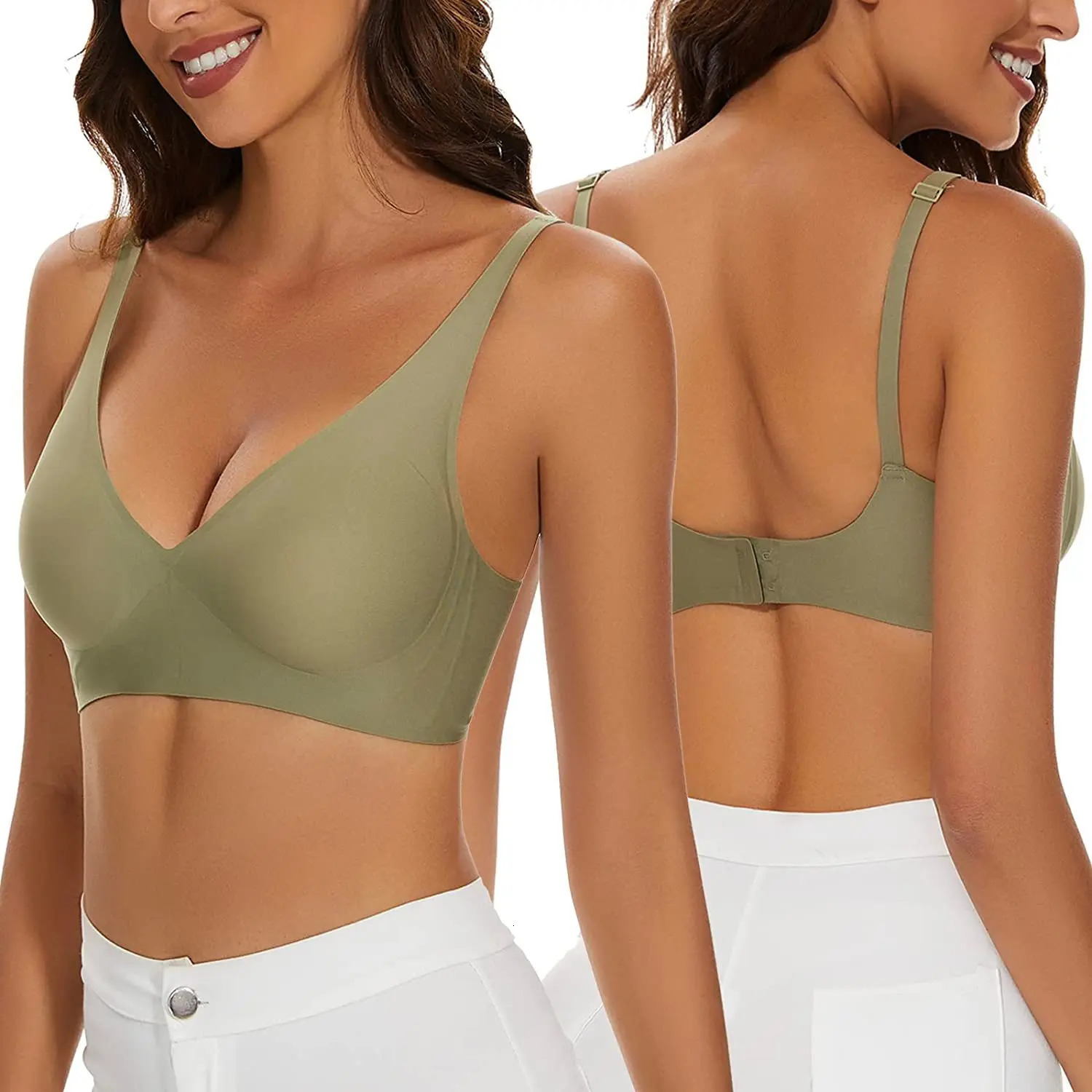 Sexy Seamless Bra Wire Free Brassiere Adjustable Wireless Underwear Female Push Up Padded Bralette Lingerie Intimates 250624