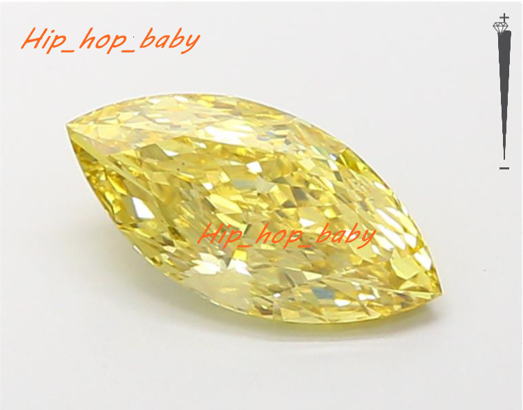 IGI Diamond VVS VS Fancy Lab Created Real Diamond Fancy Yellow Color HPHT CVD Loose Lab Grown Diamond for Jewelry