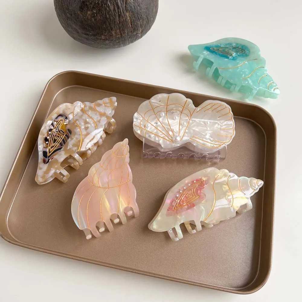 Acetate Ocean Animal Hair Clips for Women Non-Slip Summer Beach Accessories Crab Starfish Whale Seahorse Hair Claws Barrettes Z250707