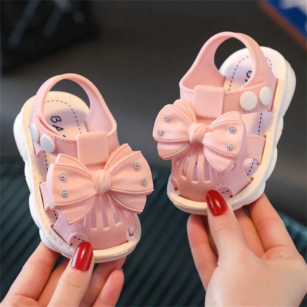 Summer Baby Sandals Soft Bottom Non-slip Toddler Shoes Small Children Cartoon Female Baby Closed-toe SandalsR250707