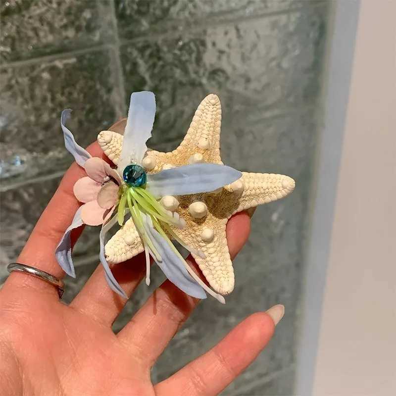 New Ocean Starfish Series Hair Claw Flower Starfish Shell Hairpins Crab Hair Clips for Women Vacation Beach Hair Accessories Y250707