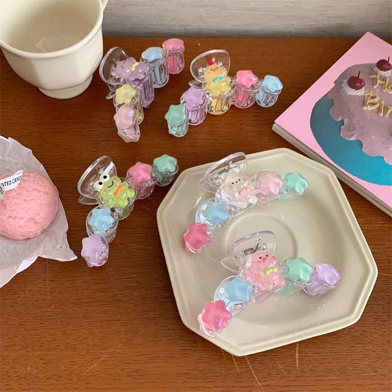 AISHG Candy Color Cute Animal Hair Clip Women Fashion Plastic Large Crab Claw Clip Ponytail Fixing Artifact Girl Hair Accessories Y250707
