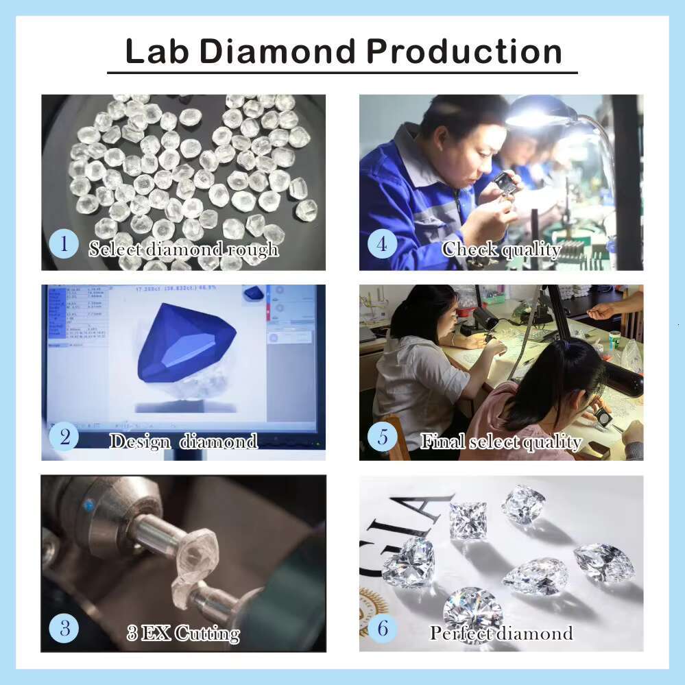 Real Diamond D Color VS VVS Lab Grown Diamond White Excellent Asscher Cut Loose Lab Diamond