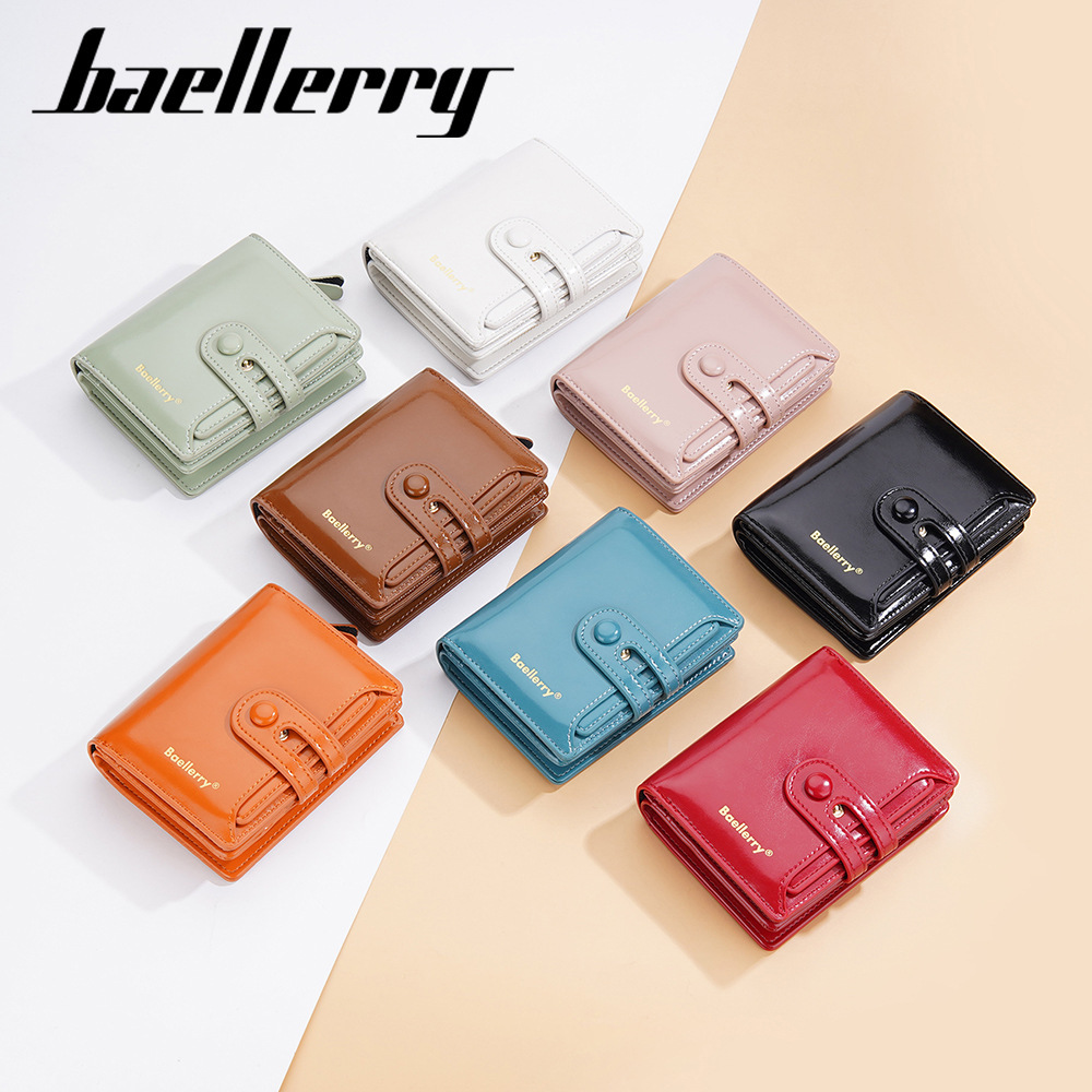 Designer New High-end Card Holder Integrated Short Oil Wax Leather Student Ins Coin Purse Wallet Light Luxury Women's Bag