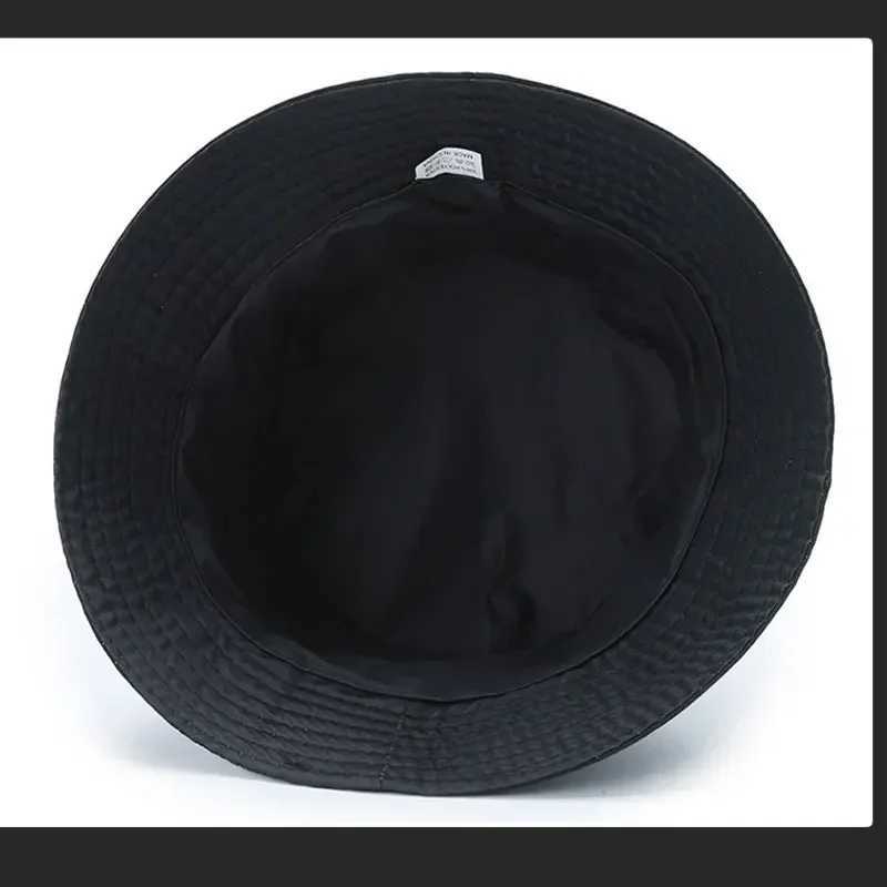 Black White Solid Bucket Hat Unisex Bob Caps Hip Hop Hats Men Women Summer Panama Hat Beach Sun Fishing Boonie Hat Y250707
