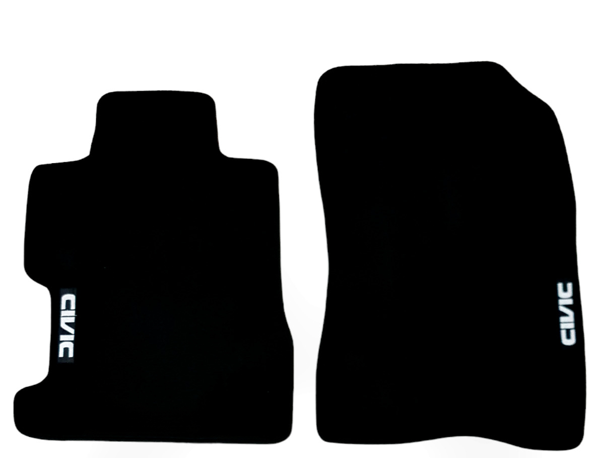 Front Car Floor Mats For Honda Civic Coupe Velour Waterproof Carpet Auto Liners