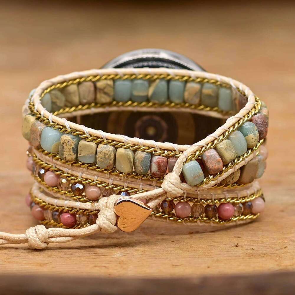 Natural Stone Compatible with Samsung 4 46mm/Huawei Watch GT2 Replacement Bracelet, Suitable for 20mm 22mm Strap