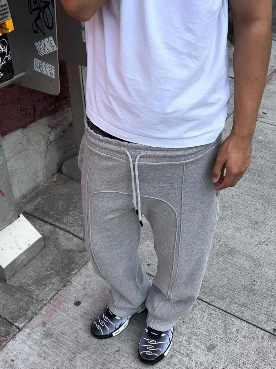 Elastic drawstring leg zipper casual sweatpants high street hip-hop streetwear