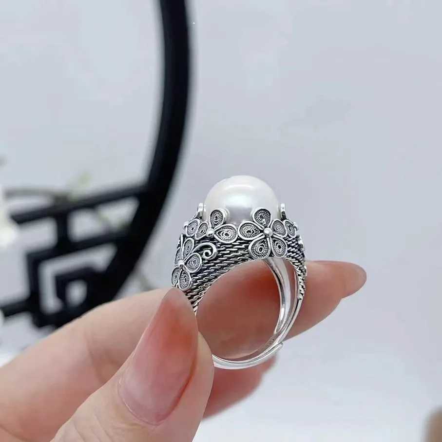 925 Sterling Silver Rings Vintage Flowers High Quality For Women Fine Wedding Jewelry Accessories Party Gifts XJ250707