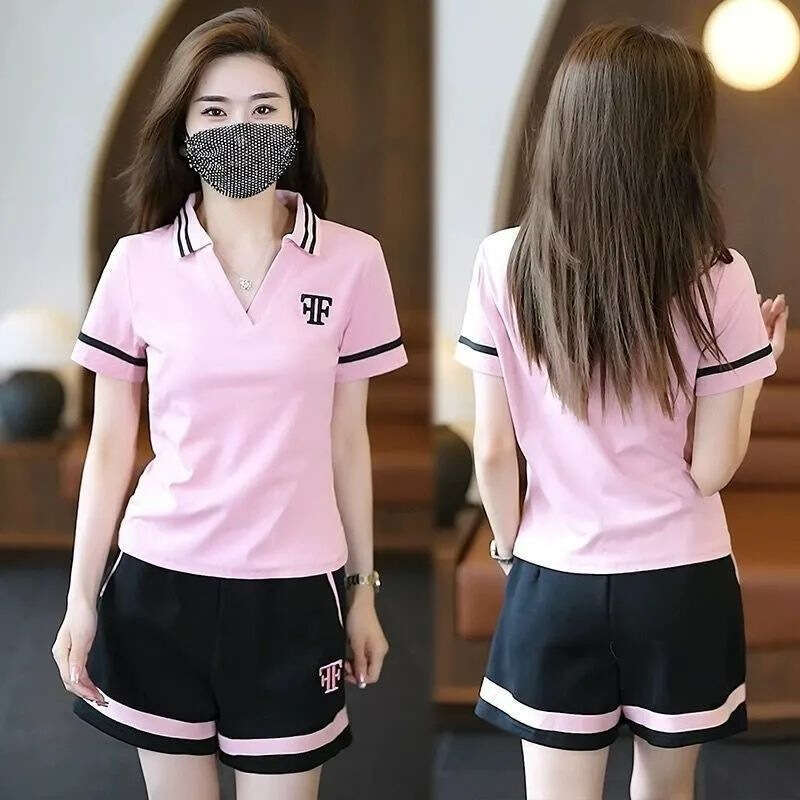 Summer New Fashion Commuting Casual Stylish Two-Piece Set For Women B5