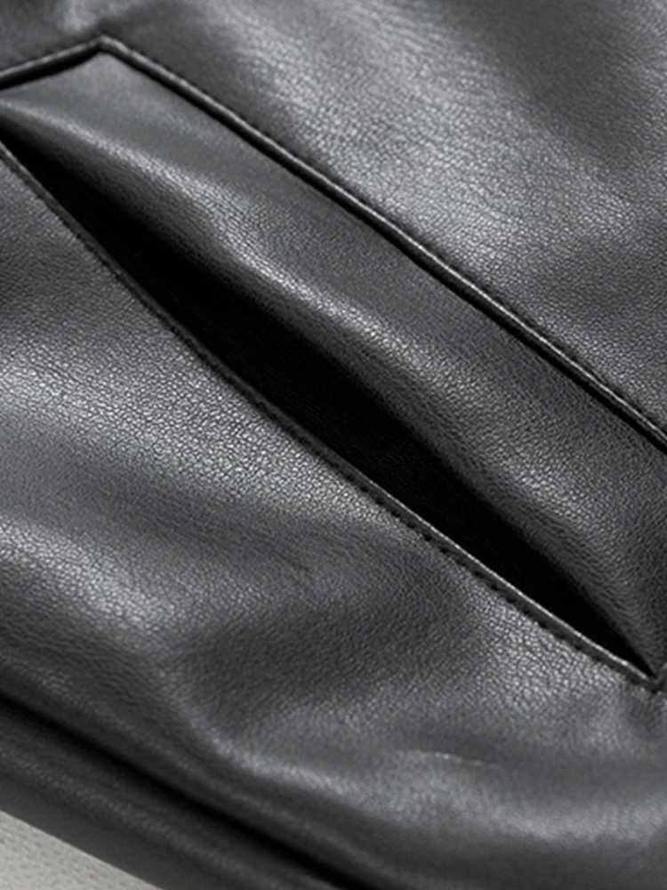 Mauroicardi Spring Autumn Cool Short BlaCK Soft Light Pu LeaTHer JaCKet Men Zipper Casual Mens JaCKets and Coats Fashion Z250708