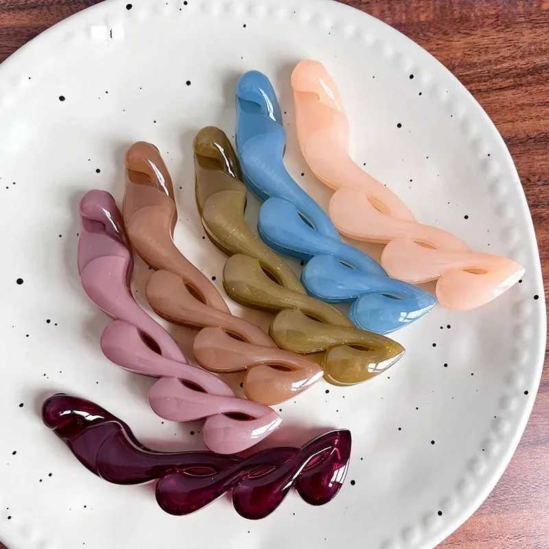 Korean Simple Banana Clip High Ponytail Claw Clip Ponytail Holder Women Girls Hair Accessories Braiding Tools Y250707