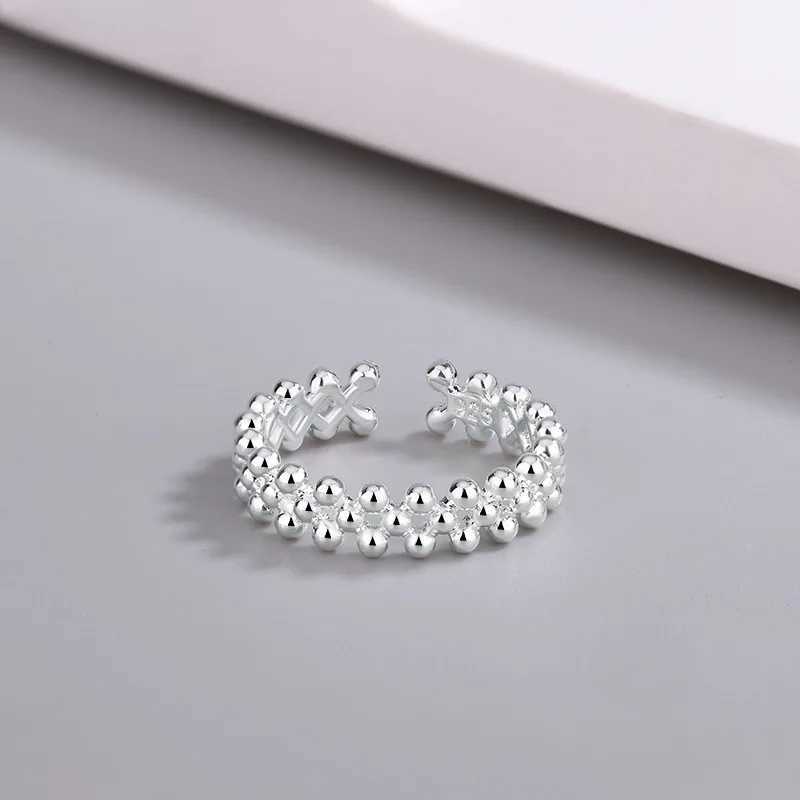 925 Sterling Silver Bilayer Ball Own Rings For Women Wedding Luxury Quality Jewelry Accessories Jewelry Argent 925 XJ250707