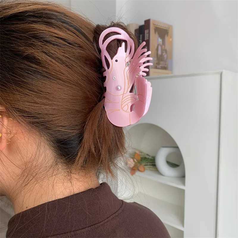 New Design Crayfish Acetic Acid Hair Grab Clip Trendy Personality Shark Clips Cute Lobster Hair Claws Hair Accessories For Women Z250707