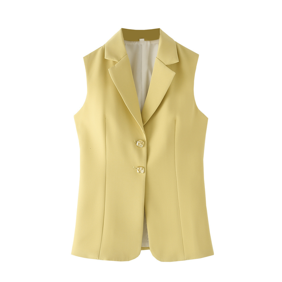 PB ZA Womens Fashion 2025 Summer New Fashionable Elegant Versatile Slim Fit Sleeveless Blazer Vest 210507
