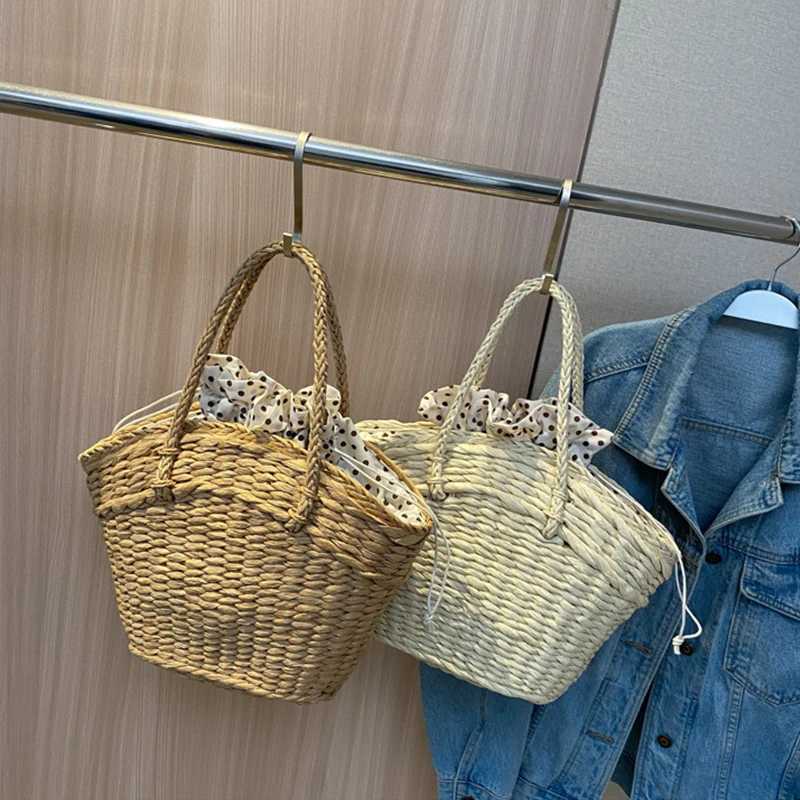 Beach Bag Weave Shoulder Bag Summer Handbags Woven Top Handle Bag For Women Holiday Travel