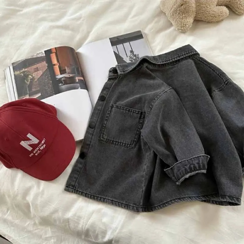 Boys Denim Coat Childrens Clothes Jacket Girls Thin Casual Outerwear Spring Autumn Parkas Cotton Costume 2-8 Years Old 250704