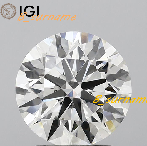 2.00 CT CVD Lab Grown Round Diamond 8.13 MM G Color VS1 Clarity IGI Certified Loose Diamond for Centerpiece