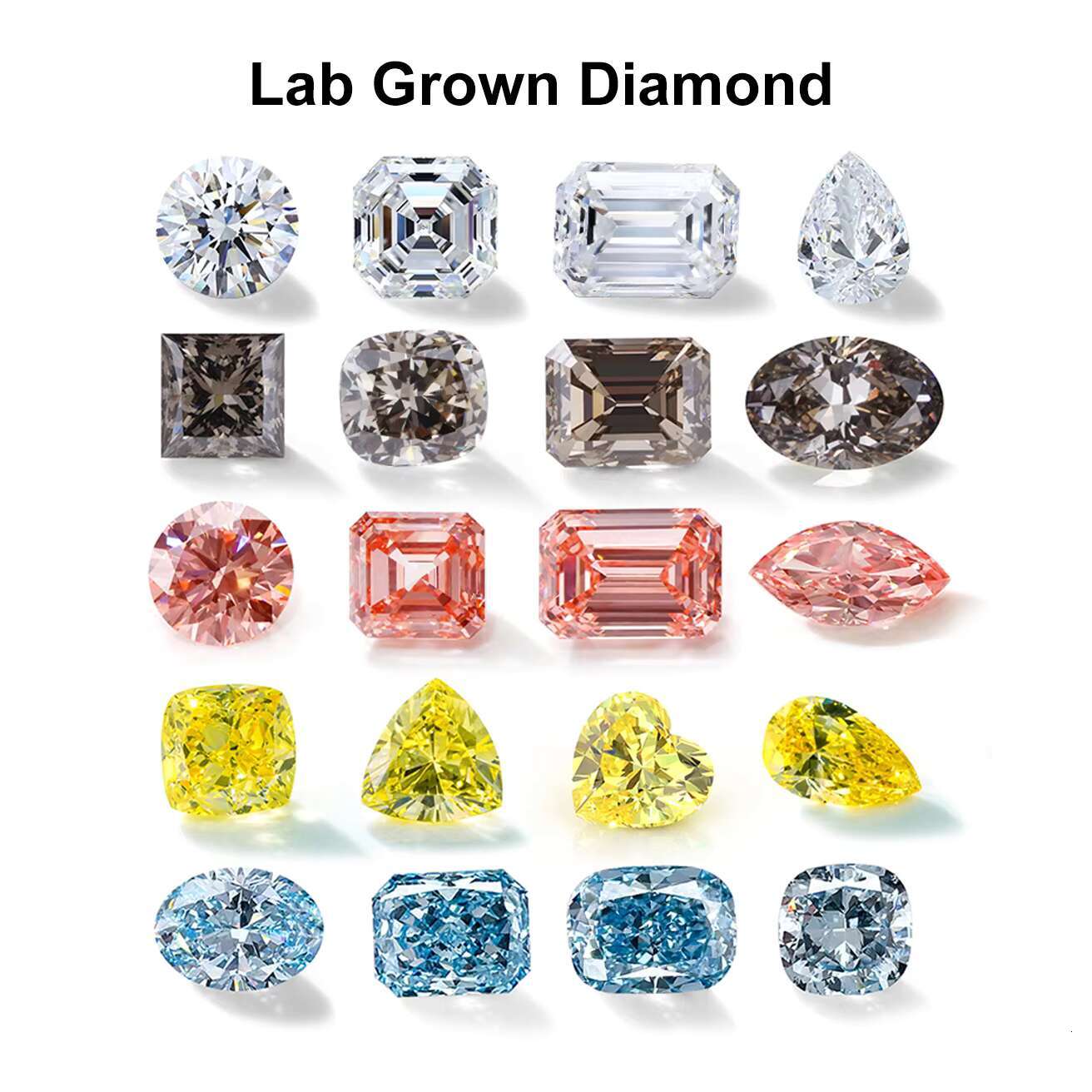 Lab Grown Diamond 0.3-0.39ct IGI Certified DE VVS1 VVS2 Round Brilliant Cut HPHT Lab Grown Diamond For Jewelry