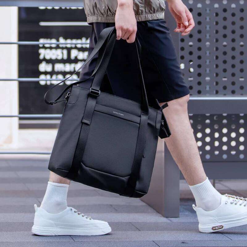 Mark Ryden Multifunctional Leather Messenger Bag Black Crossbody Large Capacity Stylish Men Shoulder Bag Men